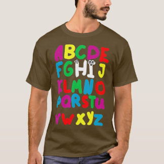 Funny Pre K Kindergarten Hi Alphabet Back To Schoo T-Shirt