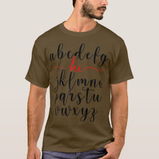 Funny Pre K Kindergarten Hi Alphabet Back To Schoo T-Shirt