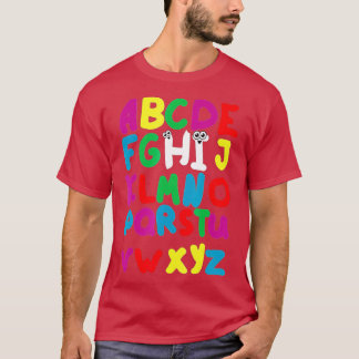 Funny Pre K Kindergarten Hi Alphabet Back To Schoo T-Shirt