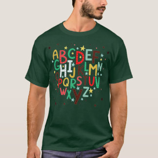 Funny Pre K Kindergarten Hi Alphabet Back To Schoo T-Shirt