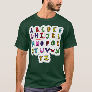 Funny Pre K Kindergarten Hi Alphabet Back To Schoo T-Shirt