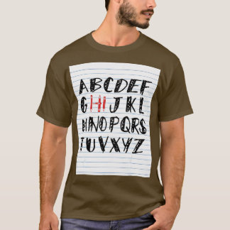 Funny Pre K Kindergarten Hi Alphabet Back To Schoo T-Shirt