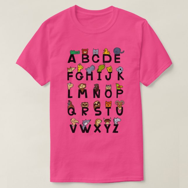 Funny Pre K Kindergarten Hi Alphabet Back To Schoo T-Shirt (Design Front)