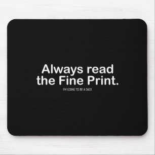 Funny Pregnancy Announcemen For New Dads Mouse Mat