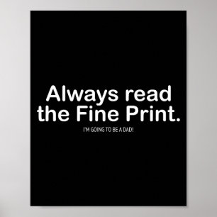 Funny Pregnancy Announcemen For New Dads Poster