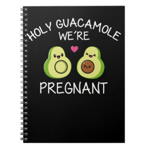 Funny Pregnancy Announcement Avocado Joke Notebook
