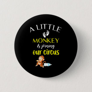 Funny Pregnancy Announcement New Baby Reveal  6 Cm Round Badge