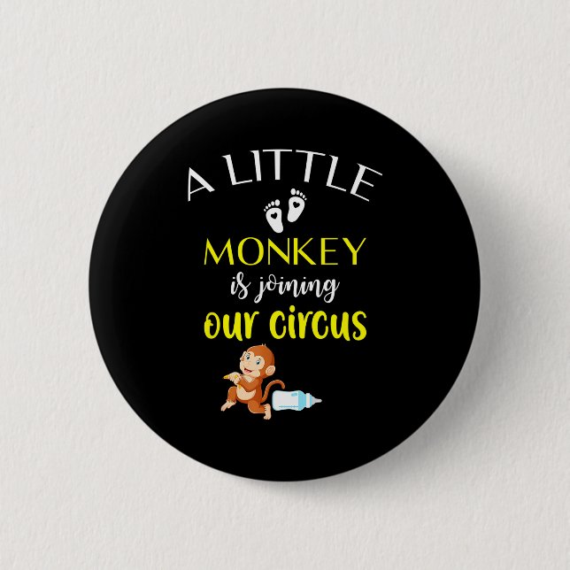 Funny Pregnancy Announcement New Baby Reveal  6 Cm Round Badge (Front)