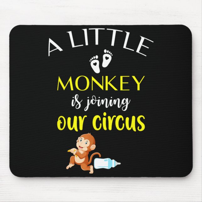 Funny Pregnancy Announcement New Baby Reveal  Mouse Mat (Front)