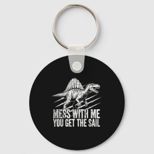 Funny prehistoric sail raptor spinosaurus dinosaur key ring