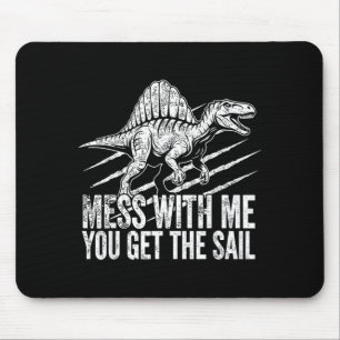 Funny prehistoric sail raptor spinosaurus dinosaur mouse mat