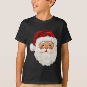 Funny Preppy Realistic Faux Yarn Santa Claus Merry T-Shirt