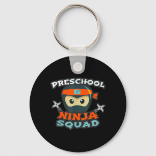 Funny PRESCHOOL NINJA SQUAD Back to School First Key Ring