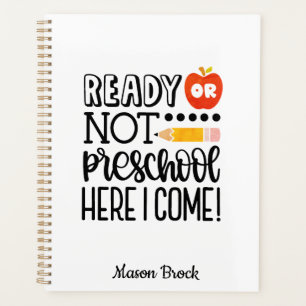 Funny Preschool student school personalised gift Planner