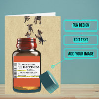 Funny Prescription Bottle of Puppies Birthday