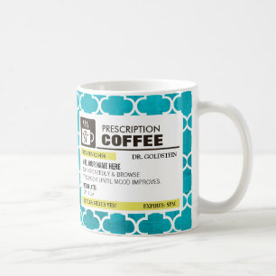 Funny Prescription Coffee Mug with Monogram