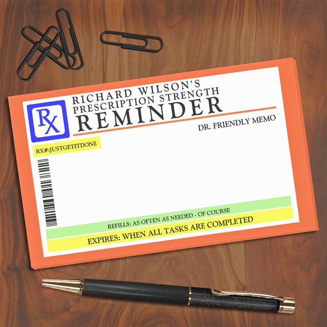 Funny Prescription Label Post-it Notes (Creator Uploaded)