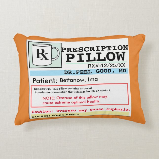 Funny Prescription Pillow (Front)