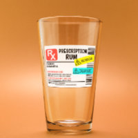 Funny Prescription Rum Warning Label Personalised 