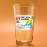 Funny Prescription Whiskey Custom Warning Label  Glass<br><div class="desc">This design may be personalised in the area provided by changing the photo and/or text. Or it can be customised by clicking Personalise this Template and then choosing the click to customise further option and delete or change the colour of the background, add text, change the text colour or style,...</div>