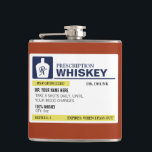 Funny Prescription Whiskey Hip Flask<br><div class="desc">Funny Prescription Whiskey Flask.  Personalised as needed!  Add your name,  your doctor,  your own instructions and type of drink.  Make it funny,  make it yours!  With funny warning label.</div>