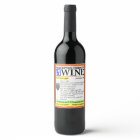 Funny Prescription Wine Bottle Labels