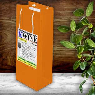 Funny Prescription Wine Gift Bag
