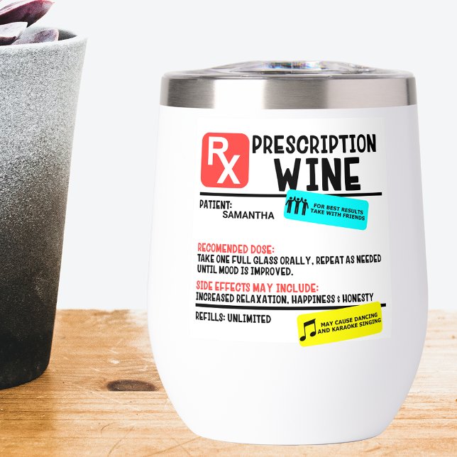 Funny Prescription Wine Personalised name (Creator Uploaded)