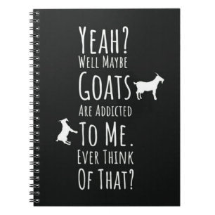 Funny Presents For Goat Lovers Farm Animals Humour Notebook