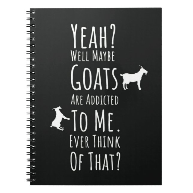 Funny Presents For Goat Lovers Farm Animals Humour Notebook (Front)