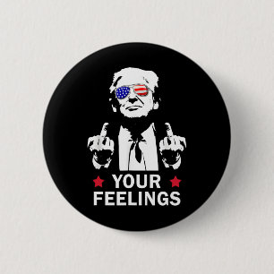 Funny President Donald Trump Middle Finger 6 Cm Round Badge