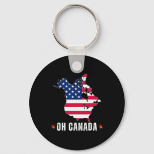 Funny President Donald Trump Oh Canada Usa America Key Ring