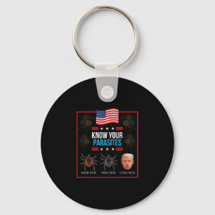Funny President Donald Trump Parasite Lunatic T Sh Key Ring