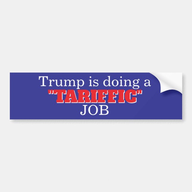 funny President Trump Bumper Sticker (Front)