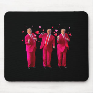 Funny President Trump Dancing Donald Trump Heart V Mouse Mat