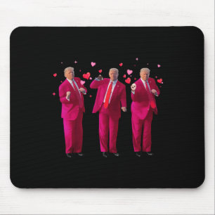Funny President Trump Dancing Donald Trump Heart V Mouse Mat