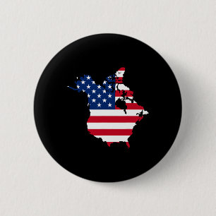 Funny President Trump Saying Oh Canada Map America 6 Cm Round Badge