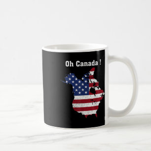Funny President Trump Saying Oh Canada Map America Coffee Mug
