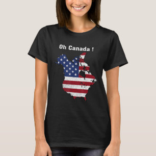 Funny President Trump Saying Oh Canada Map America T-Shirt