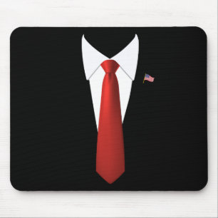 Funny President Trump Suit Lazy Halloween Costume Mouse Mat