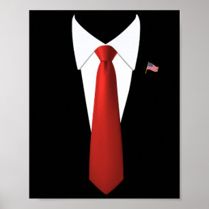 Funny President Trump Suit Lazy Halloween Costume  Poster