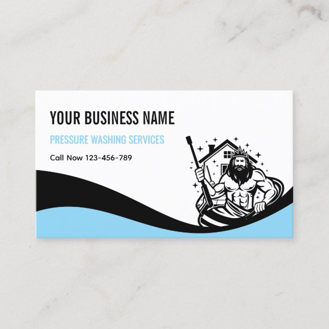 Funny Pressure Washing Power Wash Cleaning Business Card (Front)