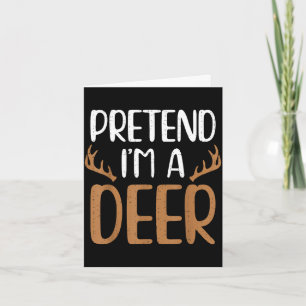 Funny pretend a deer reindeer christmas xmas card