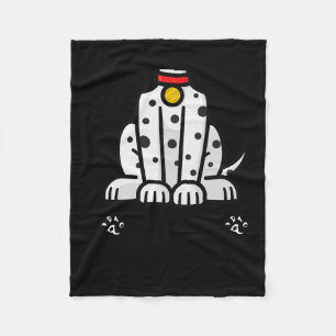 Funny Pretend I'm A Dalmatian Dog Lazy Halloween Fleece Blanket