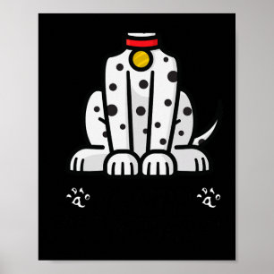 Funny Pretend I'm A Dalmatian Dog Lazy Halloween Poster