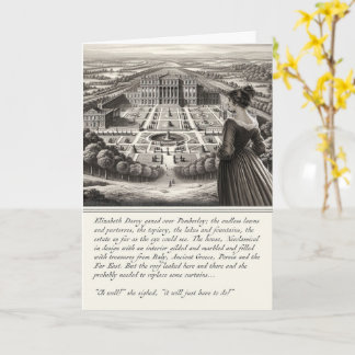 Funny Pride and Prejudice Jane Austen Card 