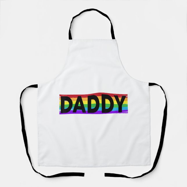 Funny Pride Daddy - Proud Gay Lesbian LGBT Gift Fa Apron (Front)