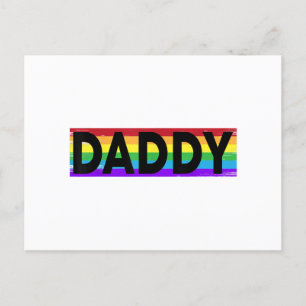 Funny Pride Daddy - Proud Gay Lesbian LGBT Gift Fa Holiday Postcard