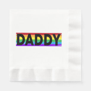 Funny Pride Daddy - Proud Gay Lesbian LGBT Gift Fa Napkin