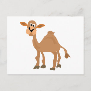 Funny Primitive Camel Art Postcard